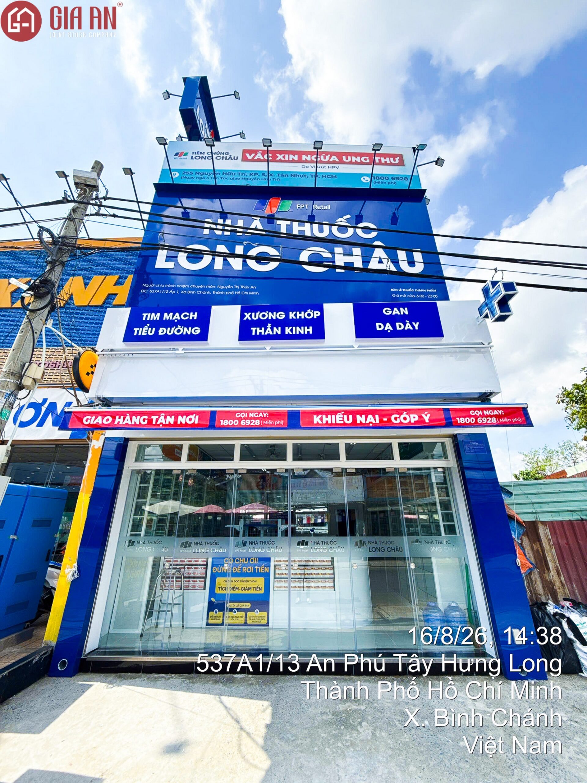 Thiết Kế Thi Công Công Trình Nhà Thuốc Long Châu Tại Xã Bình Chánh, Tp Hồ Chí Minh