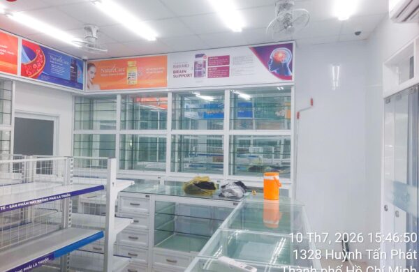 Thiết Kế Thi Công Công Trình Nhà Thuốc Long Châu Tại Huỳnh Tấn Phát, P Tân Thuận, TP HCM