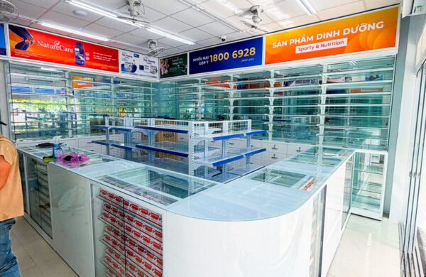 Thiết Kế Thi Công Công Trình Nhà Thuốc Long Châu Tại P. Rạch Dừa, TP HCM