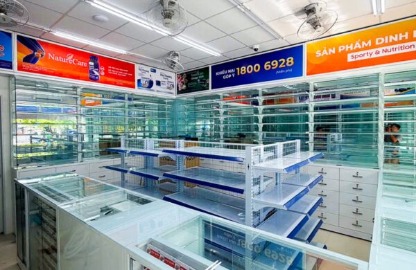 Thiết Kế Thi Công Công Trình Nhà Thuốc Long Châu Tại P. Rạch Dừa, TP HCM