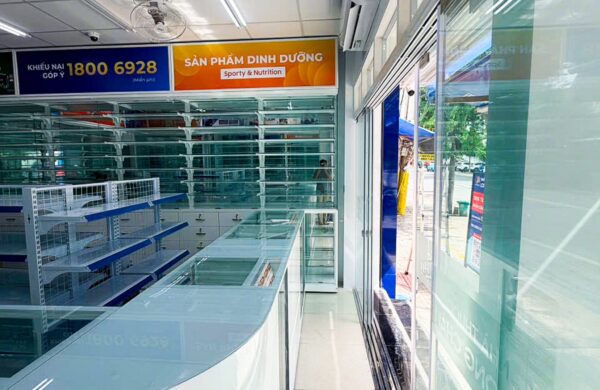 Thiết Kế Thi Công Công Trình Nhà Thuốc Long Châu Tại P. Rạch Dừa, TP HCM