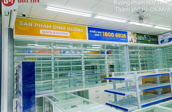 Thiết Kế Thi Công Công Trình Nhà Thuốc Long Châu Tại P An Nhơn, TP Hồ Chí Minh