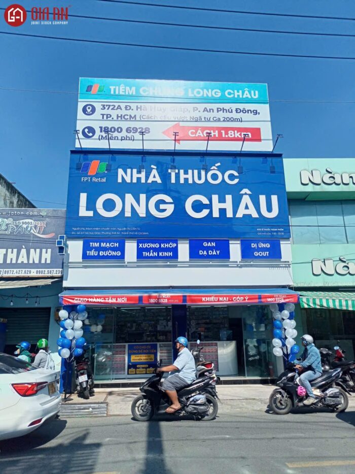 Thiết Kế Thi Công Công Trình Nhà Thuốc Long Châu Tại P. Thới An, TP. Hồ Chí Minh