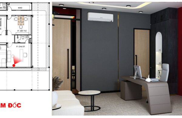Thiết Kế Phối Cảnh 3D Văn Phòng Làm Việc Công Ty Gia An JSC Tại P. Hiệp Bình, TP. Hồ Chí Minh