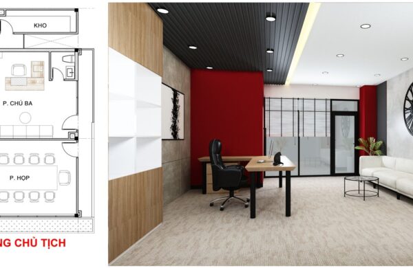 Thiết Kế Phối Cảnh 3D Văn Phòng Làm Việc Công Ty Gia An JSC Tại P. Hiệp Bình, TP. Hồ Chí Minh